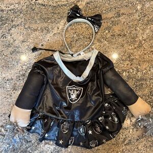 Dogs Black and Silver Raiders Cheerleader Costume
